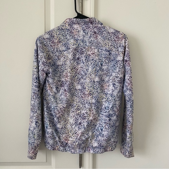 Athleta Girl Ice Storm Full Zip Jacket Sz Large Blue White - Picture 3 of 10
